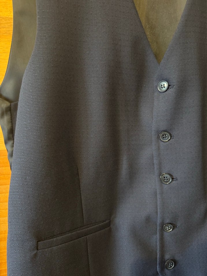 Abdullah Kiğılı lacivert damatlık  3lü takım / 50 beden - Görsel 5