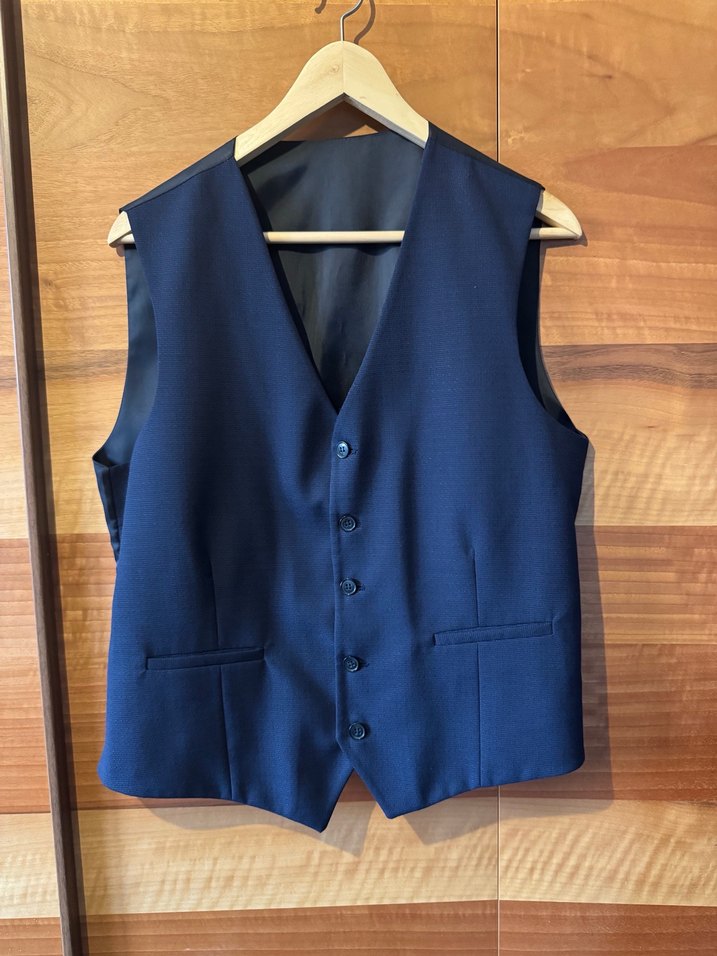 Abdullah Kiğılı lacivert damatlık  3lü takım / 50 beden - Görsel 4