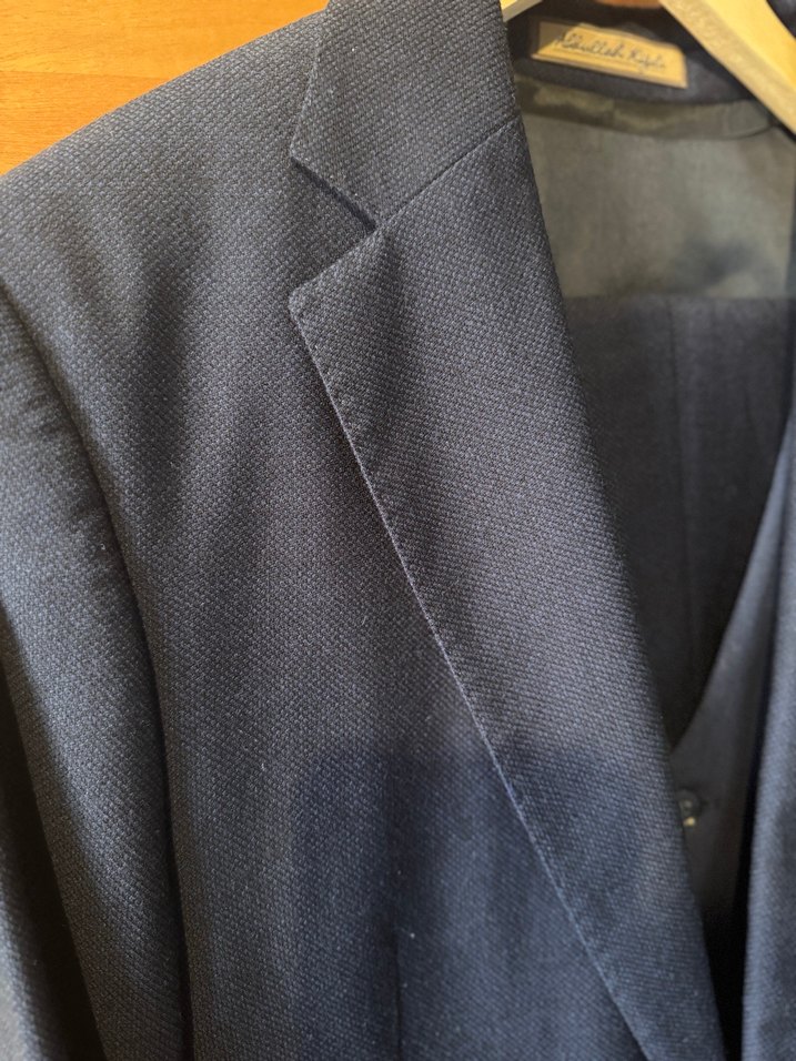 Abdullah Kiğılı lacivert damatlık  3lü takım / 50 beden - Görsel 3