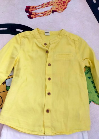 Sarı Düğmeli Bebek Erkek Takım - Görsel 3