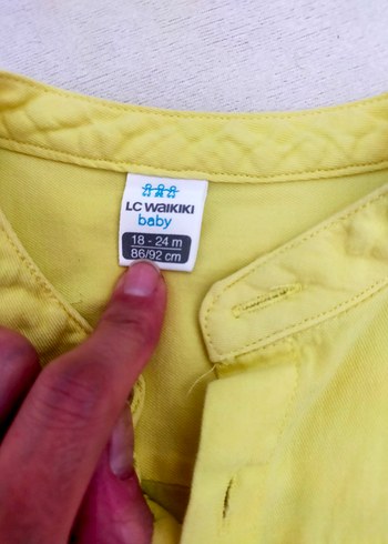 Sarı Düğmeli Bebek Erkek Takım - Görsel 2