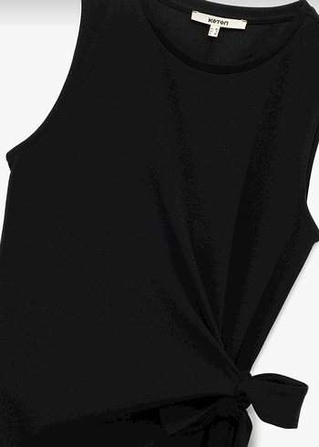 Siyah Kemer Detaylı Uzun Kadın Elbise - Görsel 2