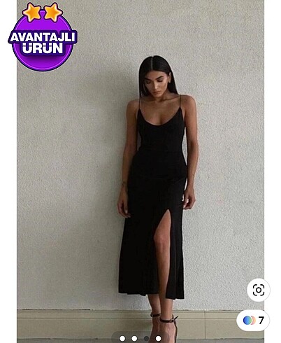 Saten görünümlü şık elbise