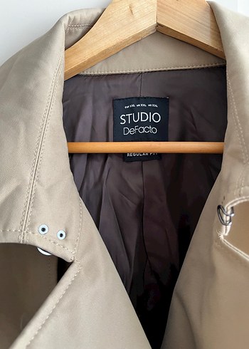 Bej Deri Midi Trençkot - Görsel 6