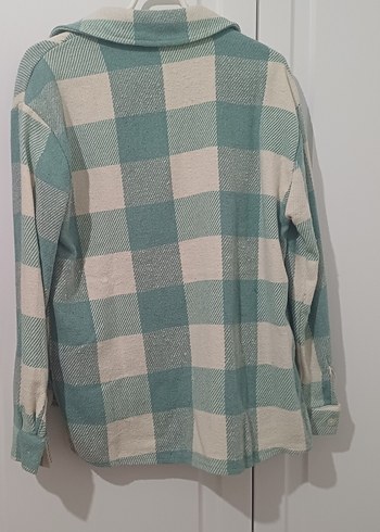 Turkuaz Pamuk Kadın Uzun Kollu Gömlek - Görsel 2