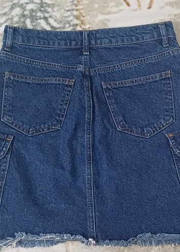 Lcw Düğmeli Lacivert Midi Kot Etek 34 Beden - Görsel 2