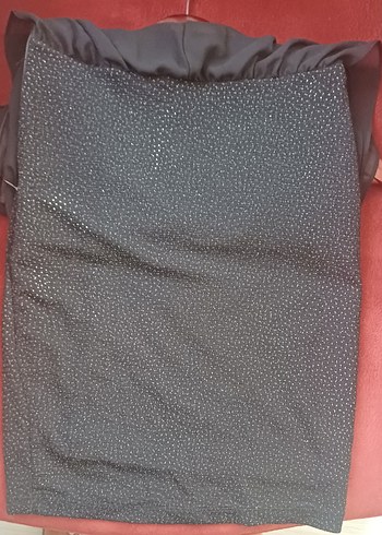 Siyah Uzun Drapeli Kadın Abiye Elbise - Görsel 3