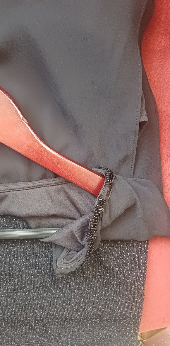 Siyah Uzun Drapeli Kadın Abiye Elbise - Görsel 4