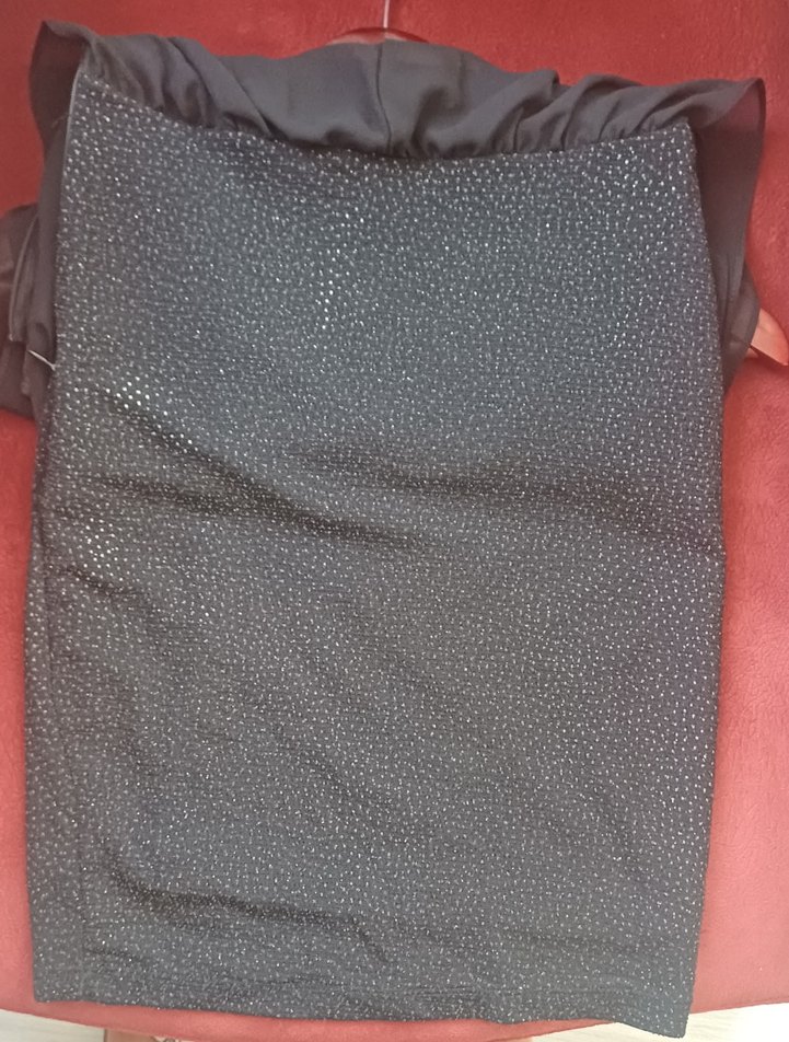 Siyah Uzun Drapeli Kadın Abiye Elbise - Görsel 3