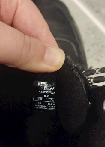 Kız Çocuk Siyah Lastik Goth Bot Zara 36 - Görsel 3