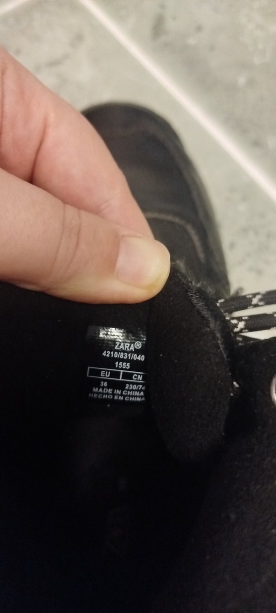 Kız Çocuk Siyah Lastik Goth Bot Zara 36 - Görsel 3