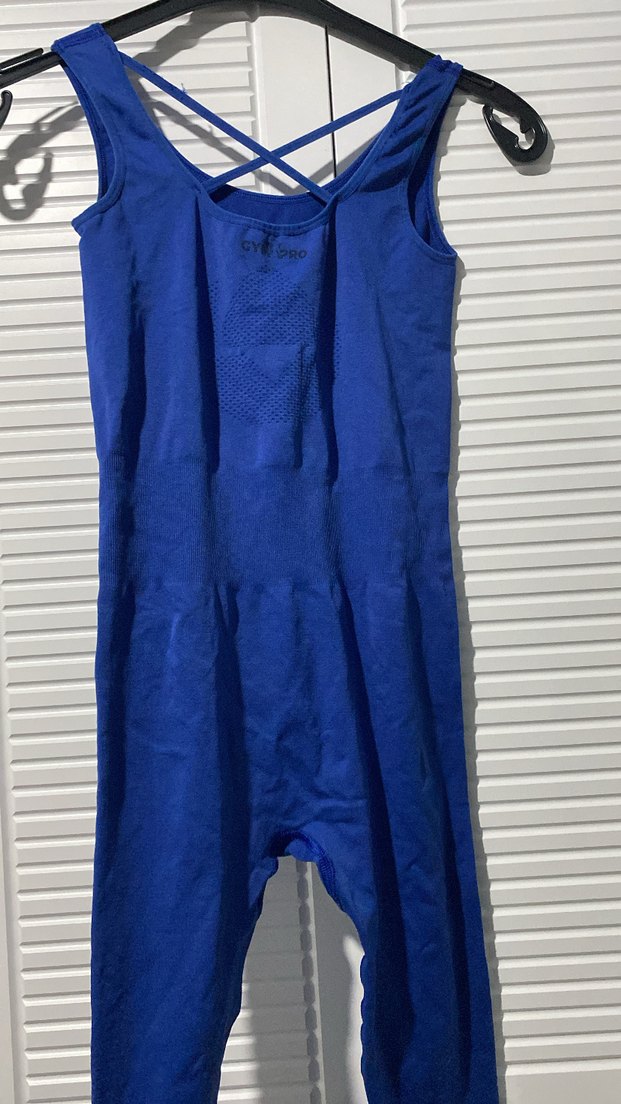 Kadın Mavi Atletik Dar Kesim Tulum - Görsel 5