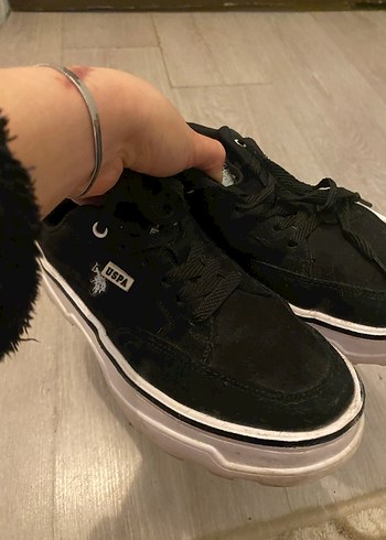 USPA Siyah Kadın Spor Ayakkabı - Görsel 5