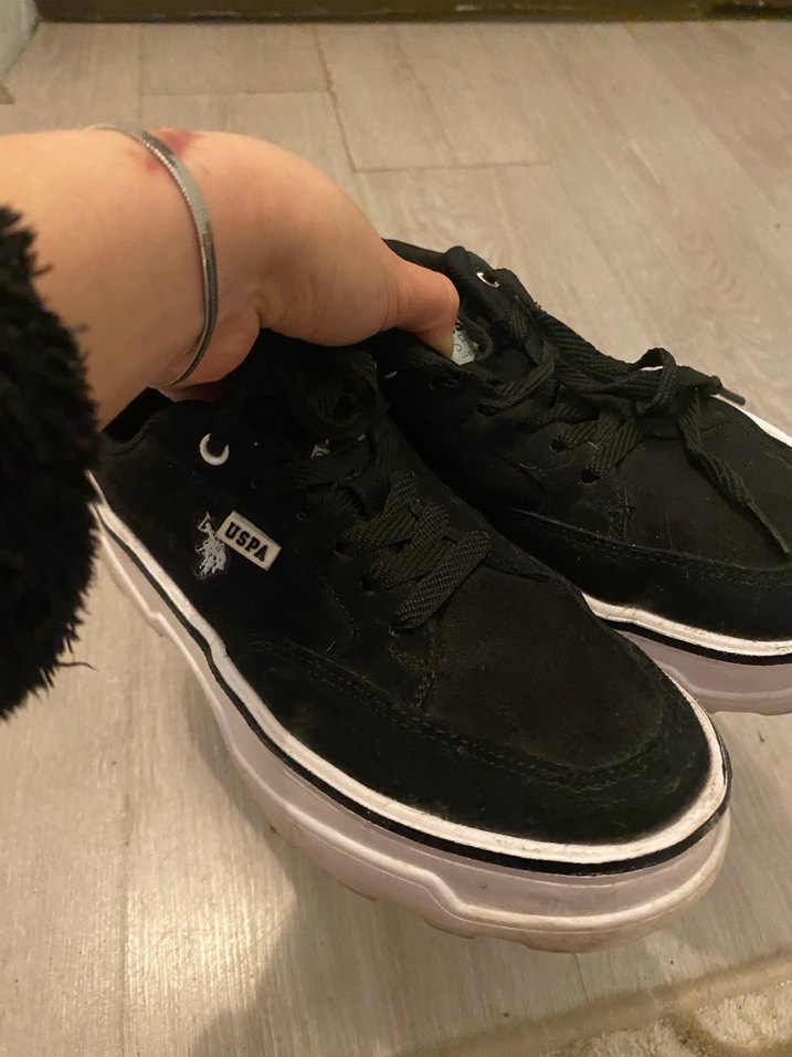 USPA Siyah Kadın Spor Ayakkabı - Görsel 5