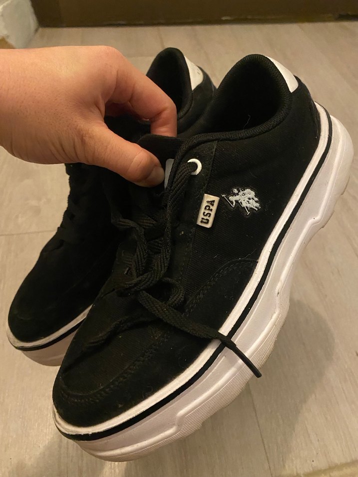 USPA Siyah Kadın Spor Ayakkabı - Görsel 3