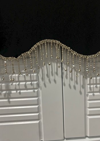 Siyah Payetli Uzun Kollu Mini Bluz - Görsel 7