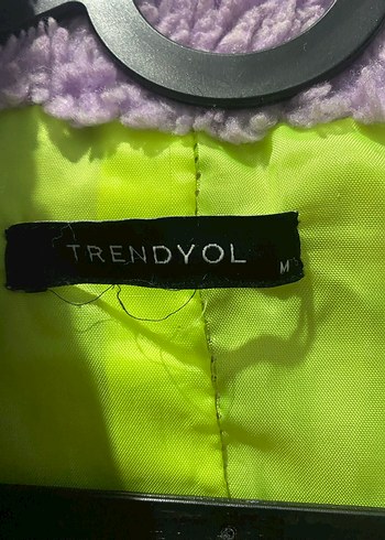 Kadın Mor Peluş Fermuarlı Mont - Görsel 4