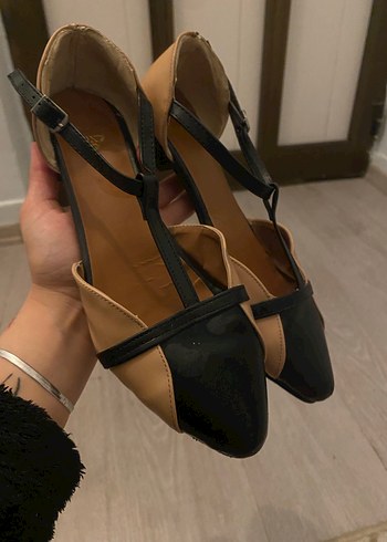 Bej Rugan Stiletto Kadın babet - Görsel 2