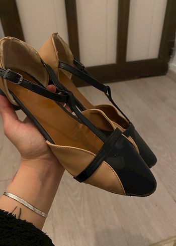 Bej Rugan Stiletto Kadın babet - Görsel 3