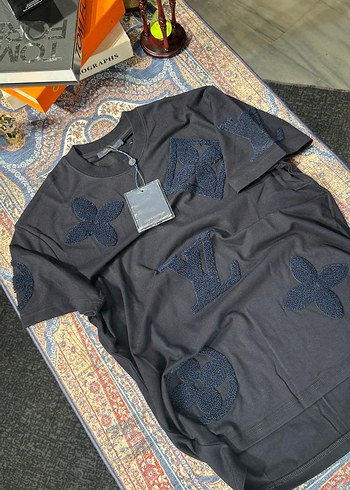 Louis Vuitton Siyah Nakışlı Erkek Tişört - Görsel 3