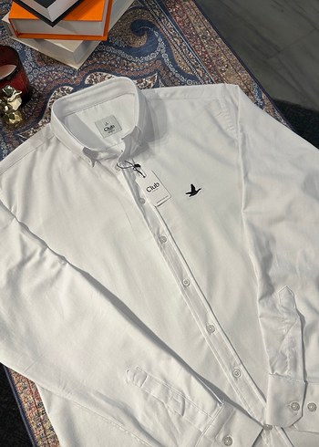Erkek Beyaz Beymen Pamuklu Uzun Kollu Gömlek - Görsel 3