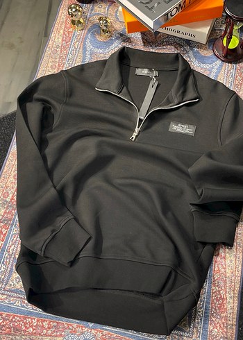 Amiri Siyah Yarım Fermuarlı Erkek Sweatshirt - Görsel 2
