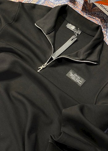 Amiri Siyah Yarım Fermuarlı Erkek Sweatshirt - Görsel 4