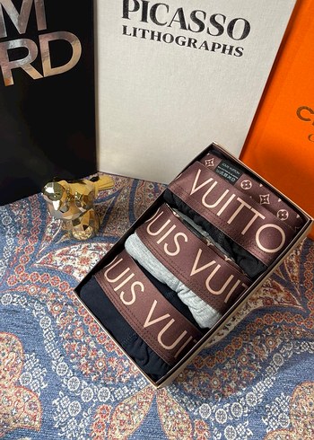 Kahverengi Baskılı Erkek Boxer, Mini ve Sıkı Kesim - Görsel 2