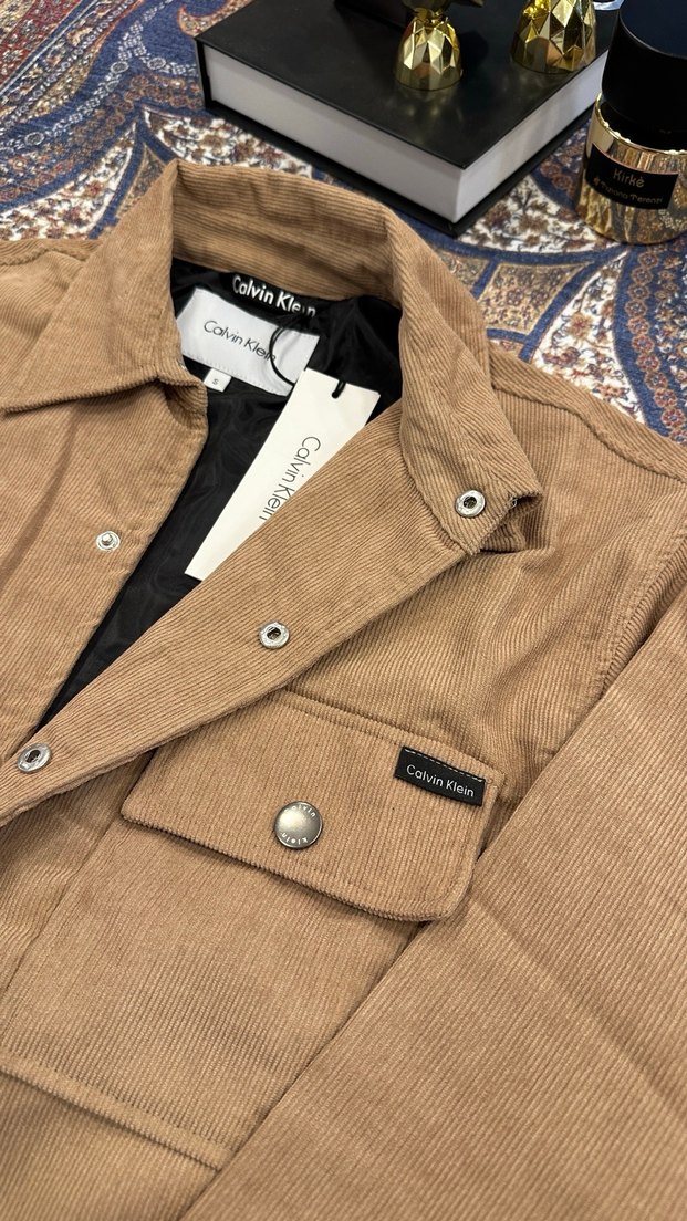 Düğmeli Kahverengi Calvin Klein Erkek Ceket - Görsel 3