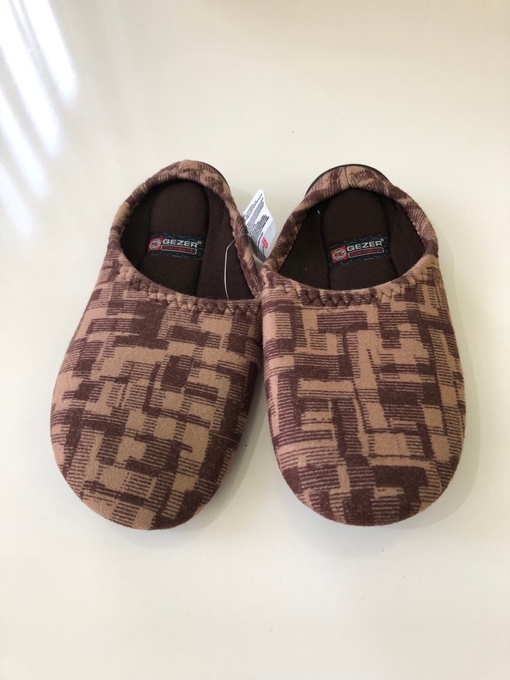 Örgü Desenli Kahverengi Terlik - Görsel 2