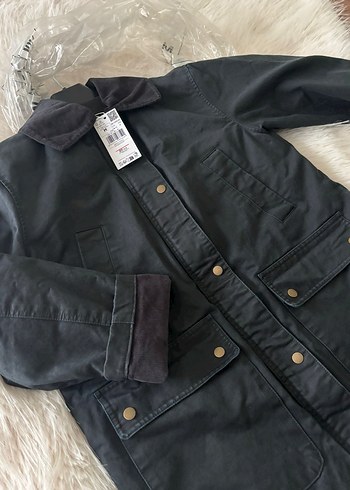 Mango mumlu  görünümlü parka - Görsel 10