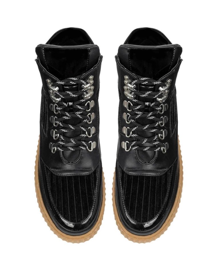 Tesir kadife detaylı bağcıklı bot - Görsel 3