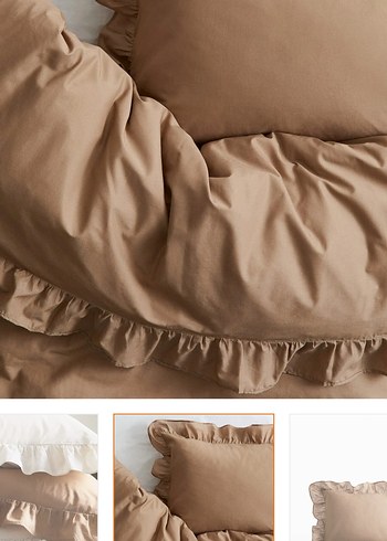 H&M Farbalalı tek kişilik nevresim takımı - Görsel 4