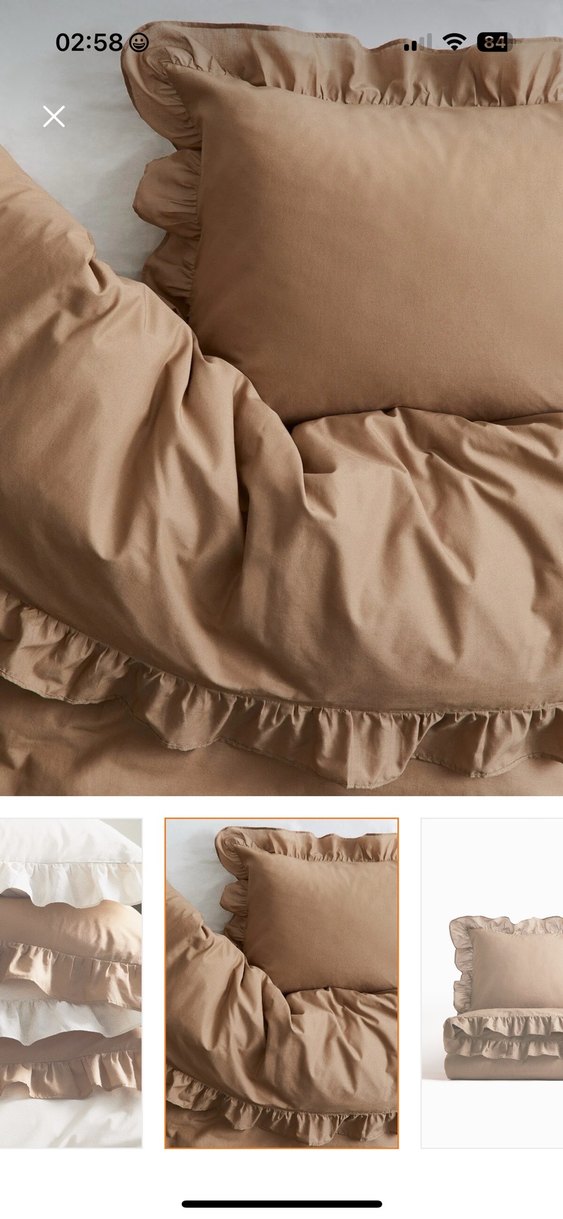 H&M Farbalalı tek kişilik nevresim takımı - Görsel 4