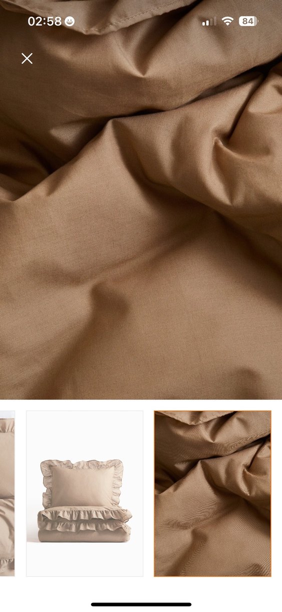 H&M Farbalalı tek kişilik nevresim takımı - Görsel 2