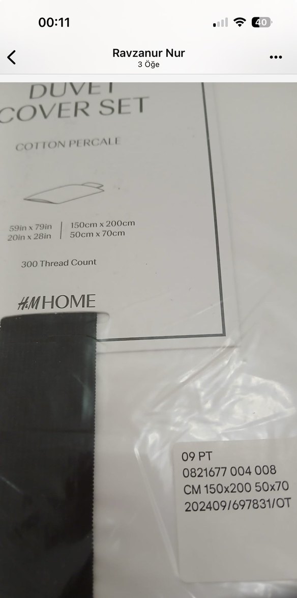 H&M tek kişilik pamuklu nevresim takımı - Görsel 5