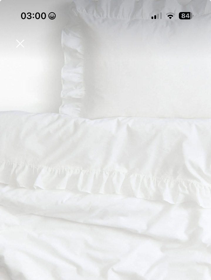 H&M Farbalalı tek kişilik nevresim takımı - Görsel 2