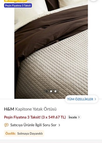 H&M kapitone yatak örtüsü - Görsel 4
