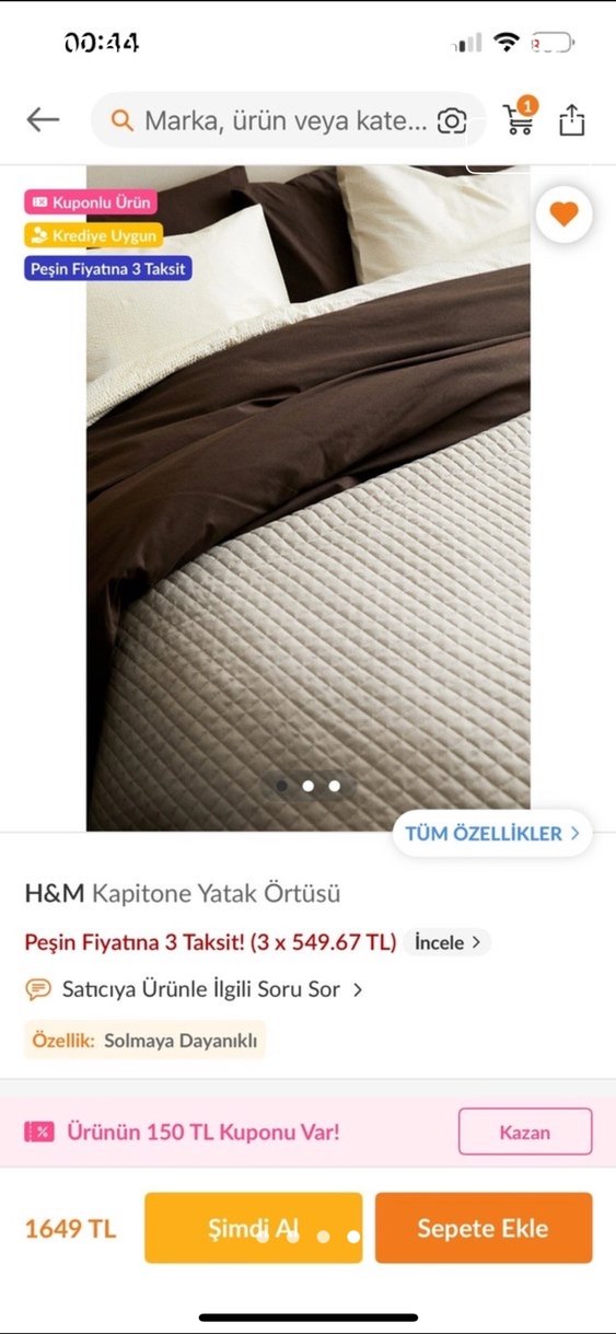 H&M kapitone yatak örtüsü - Görsel 4