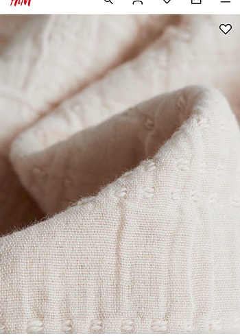 H&M muslin yatak örtüsü açık bej - Görsel 3