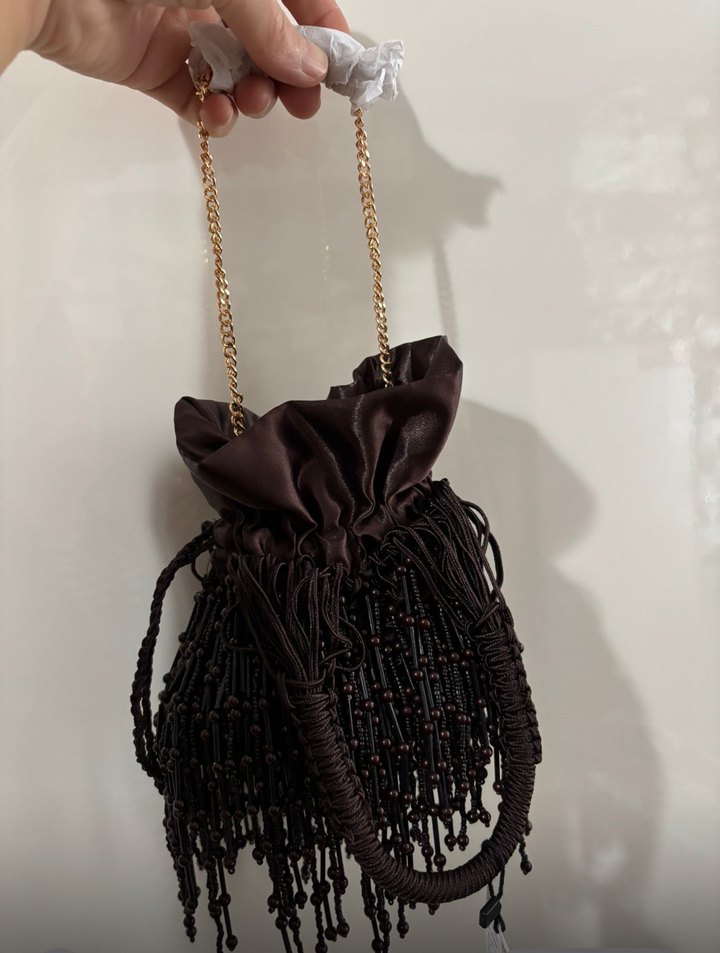 Mango boncuklu şık çanta - Görsel 3