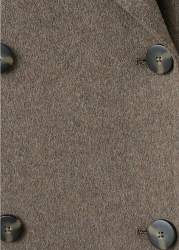 H&M yün orta kahverengi  oversize kaban - Görsel 9