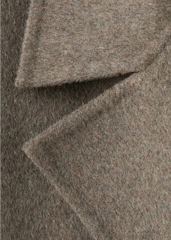 H&M yün orta kahverengi  oversize kaban - Görsel 7