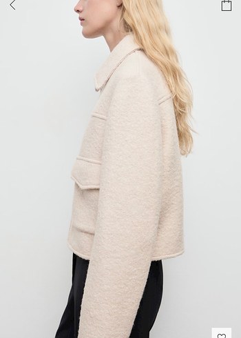 Mango cepli yün ceket - Görsel 3