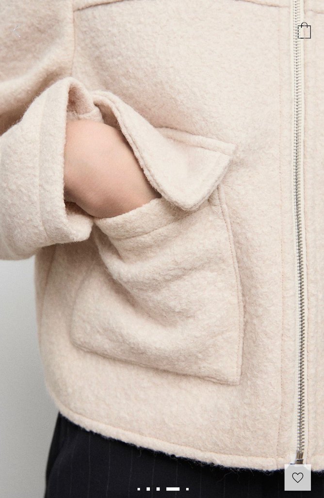 Mango cepli yün ceket - Görsel 5