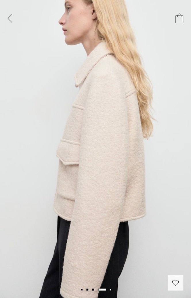 Mango cepli yün ceket - Görsel 3