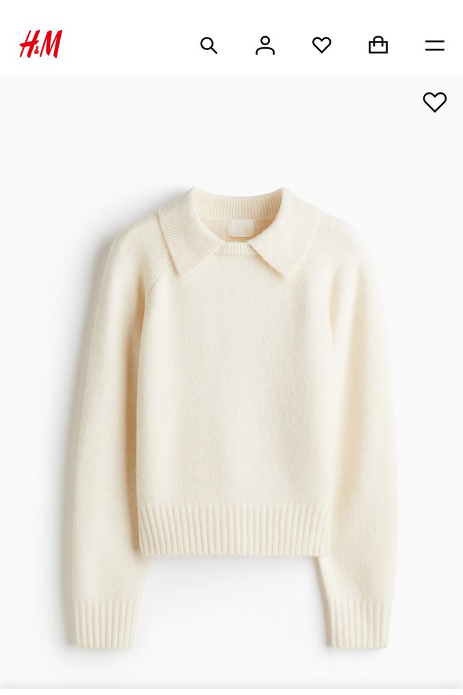 H&M yakalı kazak - Görsel 5