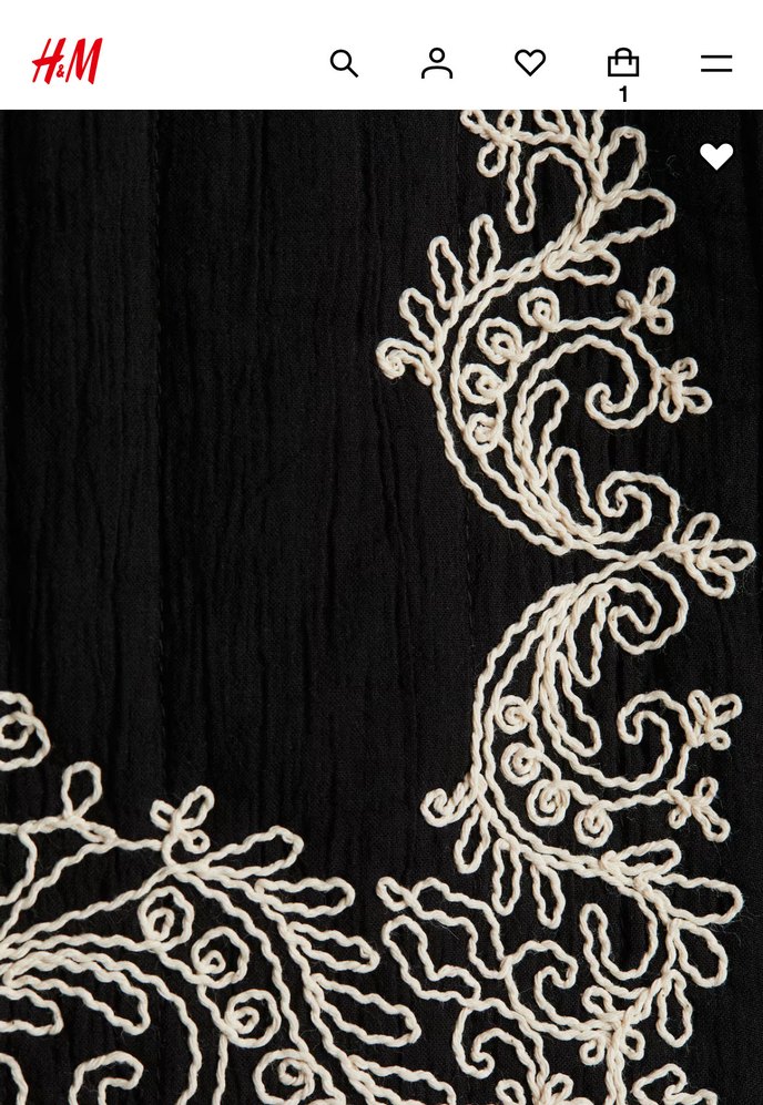 H&M bağcıklı ve işlemeli ceket - Görsel 4