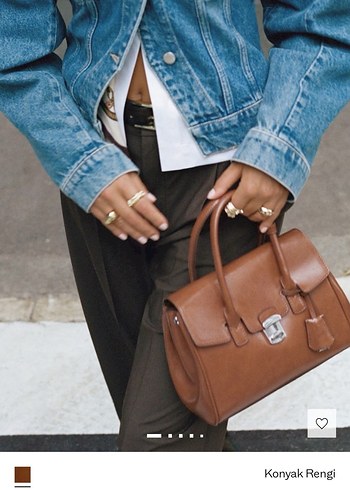 Mango küçük boy city klapalı çanta - Görsel 8
