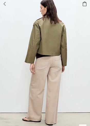 Mango çift düğmeli kısa trençkot /xs.s beden mevcuttur - Görsel 6